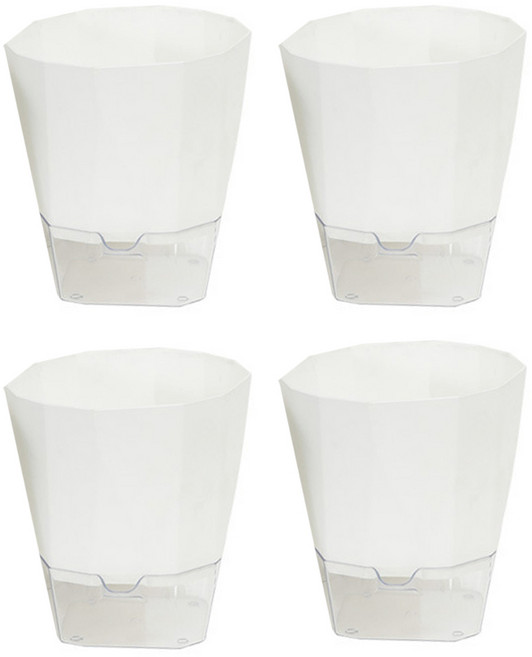 엘쏘 자동급수 저면관수 화분, 화이트, 4개