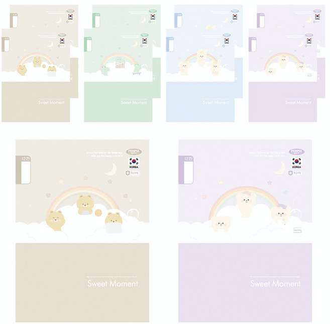 펜피아 1000 초등 12칸 제본 노트, 랜덤발송, 10개