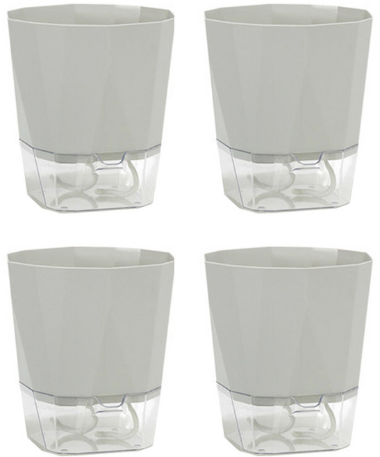 엘쏘 자동급수 저면관수 화분, 쿨그레이, 4개