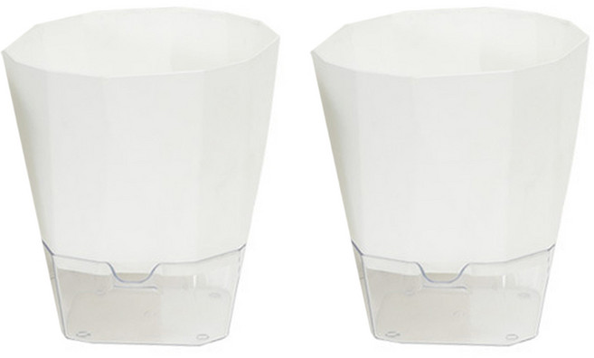 엘쏘 자동급수 저면관수 화분, 화이트, 2개