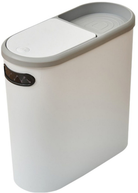 홈담 화장실 쓰레기통 휴지통 10L, 화이트