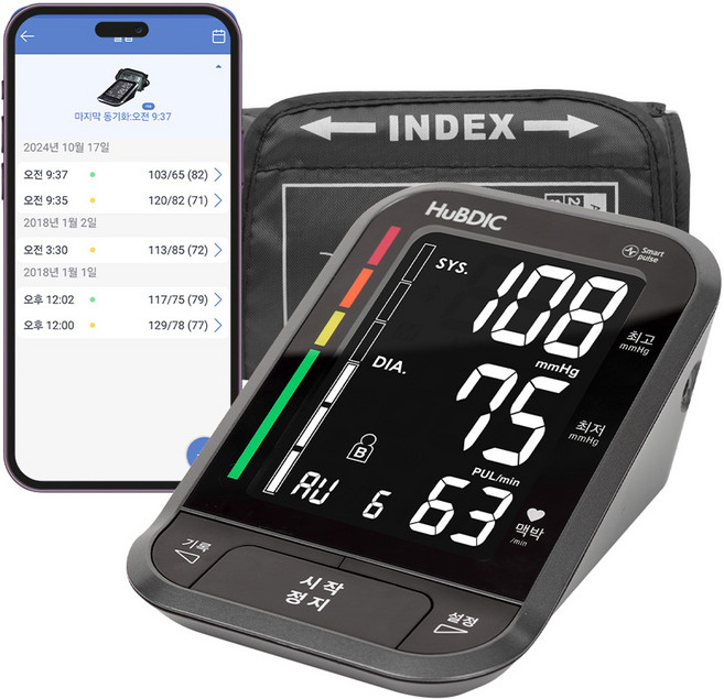휴비딕 휴비케어 블루투스 연동 팔뚝형 혈압계, HBP-1700BTs, 1개
