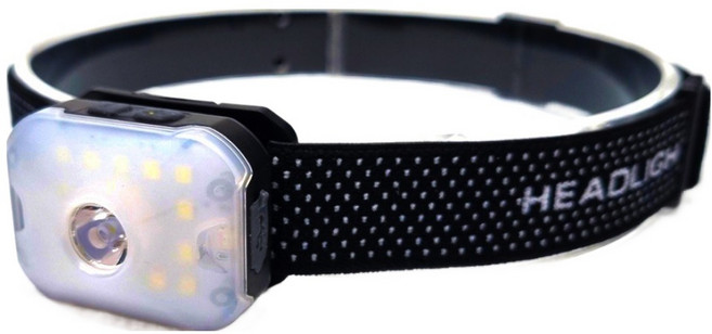 나이트큐브 충전식 멀티 LED 헤드랜턴 NH-07, Black, 1개