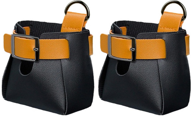 코히모 차량용 송풍구 미니 포켓 수납 주머니 5W0090, 블랙옐로우, 2개