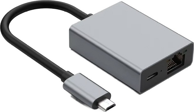 호후 가랜 usb c 타입 랜 이더넷 허브pd 멀티 충전 포트, 그레이, 1개