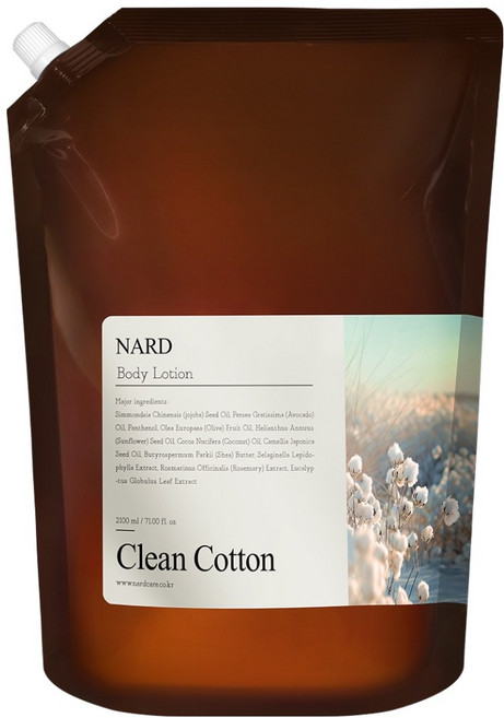 나드 리프레쉬 퍼퓸드 바디로션 클린코튼향 리필, 2.1L, 1개