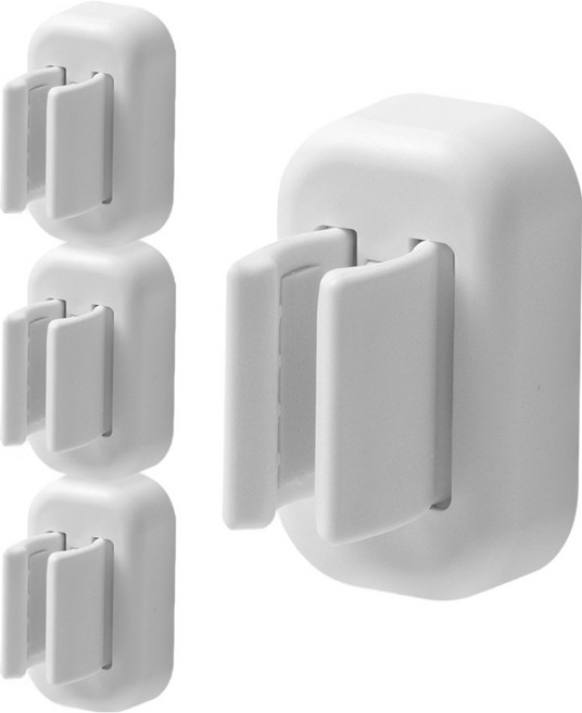 원이네 무타공 욕실 칫솔 걸이, 화이트, 4개
