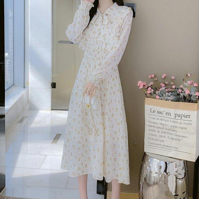 페이퍼먼츠 청순 발랄 꽃무늬 쉬폰 원피스 10294