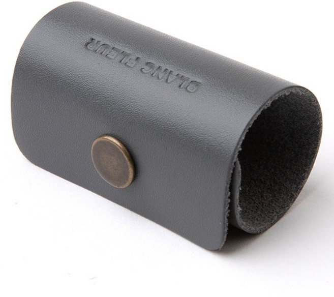 블랑플뢰르 소가죽 케이블 이어폰 정리홀더, 그레이, 1개