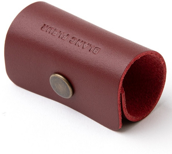 블랑플뢰르 소가죽 케이블 이어폰 정리홀더, 레드, 1개