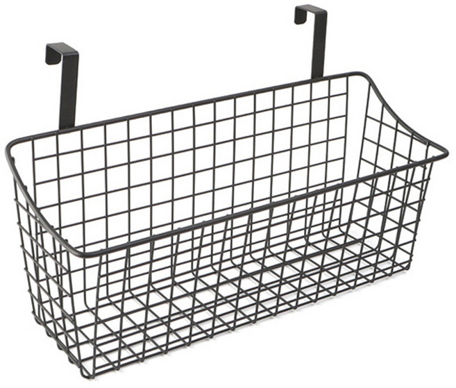 제이라이프 치코 와이어 깊은 걸이 바구니, 블랙, 1개