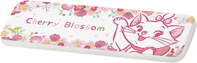 Disney 迪士尼 櫻花系列 珪藻土洗漱墊 橫, 花朵瑪麗貓 白色, 1個