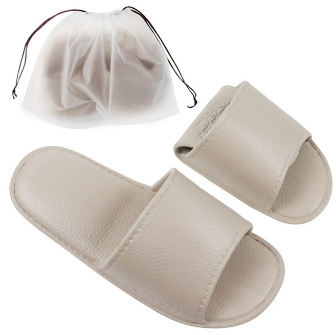 하늬통상 EVA 경량 여행용 실내슬리퍼, 베이지, 1개