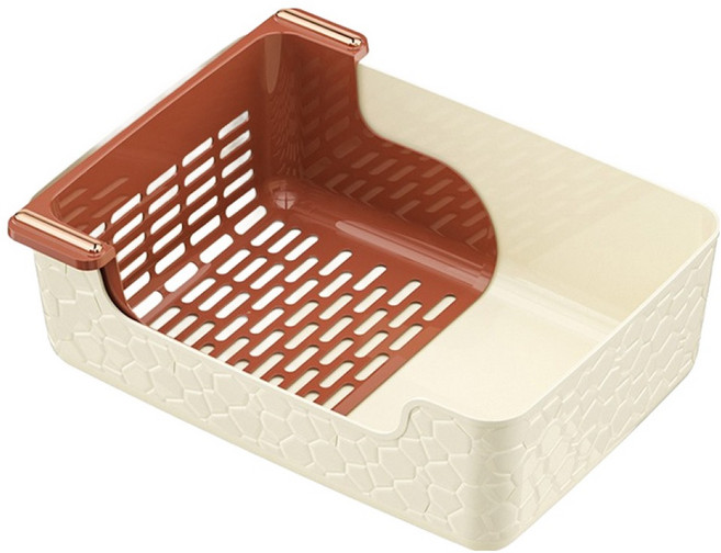 레드퍼피 이지 채반형 캣 토일렛, 밀크베이지, 1개