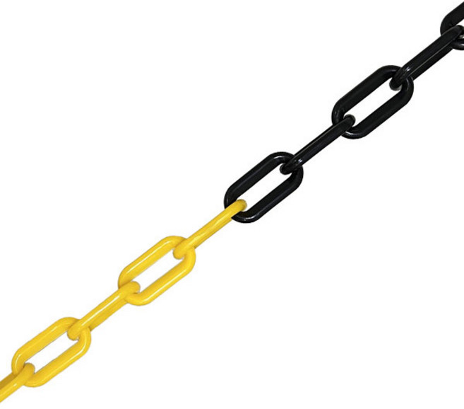 플라스틱 안전 롤체인 노랑 앤 검정 + s고리 2p 세트, 1세트