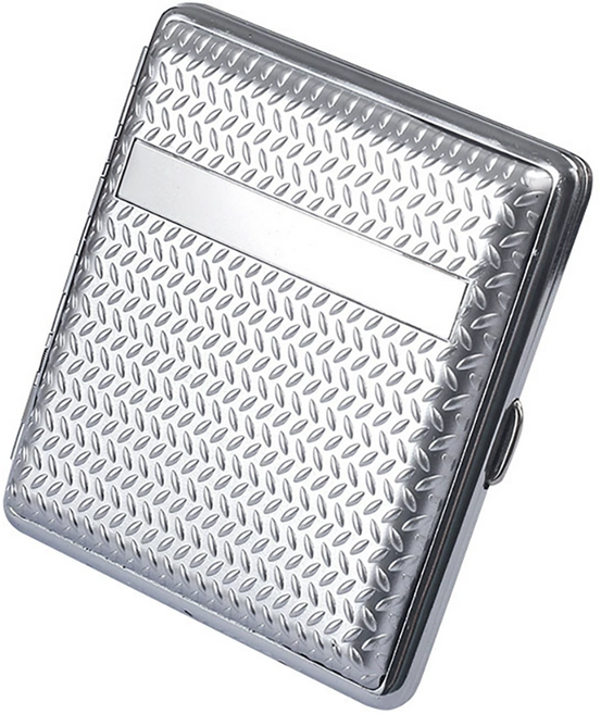 고급 담배 원터치 케이스, 실버, 1개