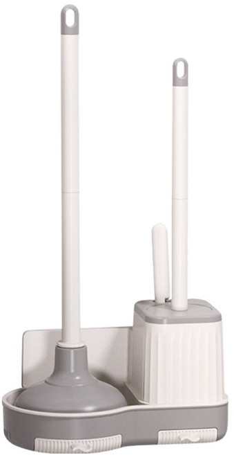 한봄누리 변기 청소솔 뚤어뻥, 그레이 + 화이트, 1개