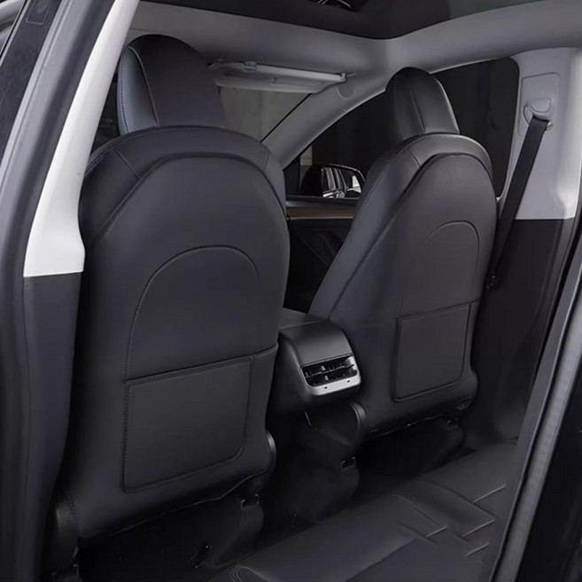 Caever 特斯拉 Model Y 專用相容縫隙收納防踢墊, 黑色, 1個