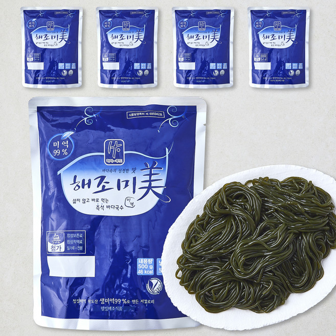 하이푸드 해조미 미역국수, 500g, 5개