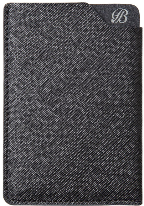 블랑플뢰르 소가죽 로고 미니 슬림 카드 지갑