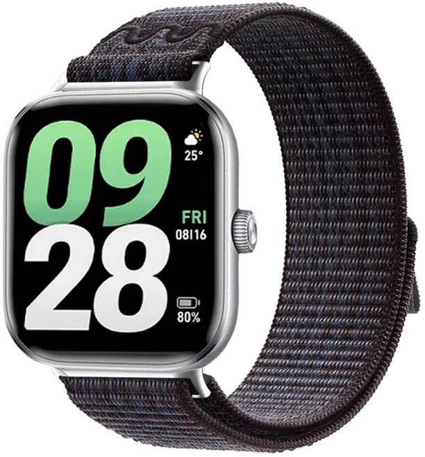 스페이스쉴드 레드미 워치 5 호환 풀탭 스포츠루프 스트랩, 블루블랙, 1개