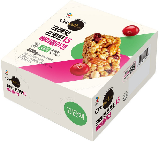 creeat 蛋白質15 莓果膠原蛋白 12入, 600g, 1個