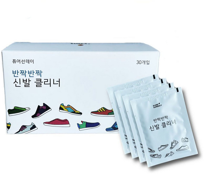 퓨어썬데이 반짝반짝 신발 클리너 5g x 30p 세트, 1개