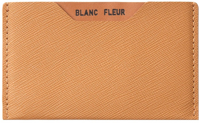 블랑플뢰르 소가죽 이니셜 로고 미니 슬림 카드 지갑