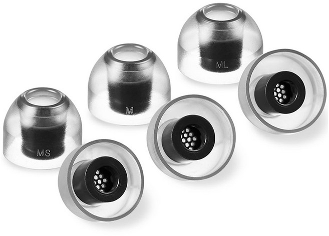 아즈라크리스탈2스탠다드프리미엄LSR이어팁, 블랙, 1세트, Crystal 2 Standard