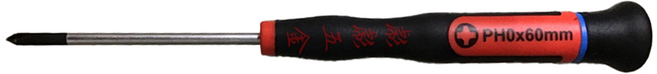 MXM TOOLS 精密十字起子 M62200 PH1 x 60mm, 1支