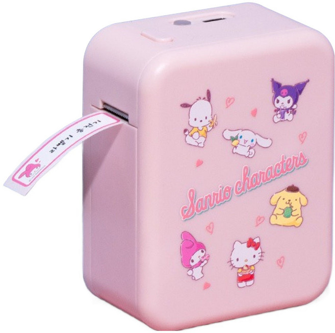 로이체 산리오 캐릭터즈 감열방식 휴대용 블루투스 라벨 프린터, 1세트, SANRIO-LP30