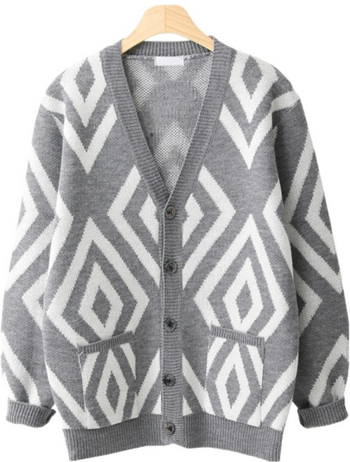 엠엔씨 남성용 빅사이즈 다이아포켓 와이넥 가디건 MDCD154JS