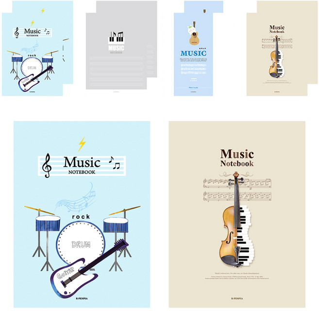 펜피아 1000 중고등 음악 제본노트, 10개, 랜덤발송