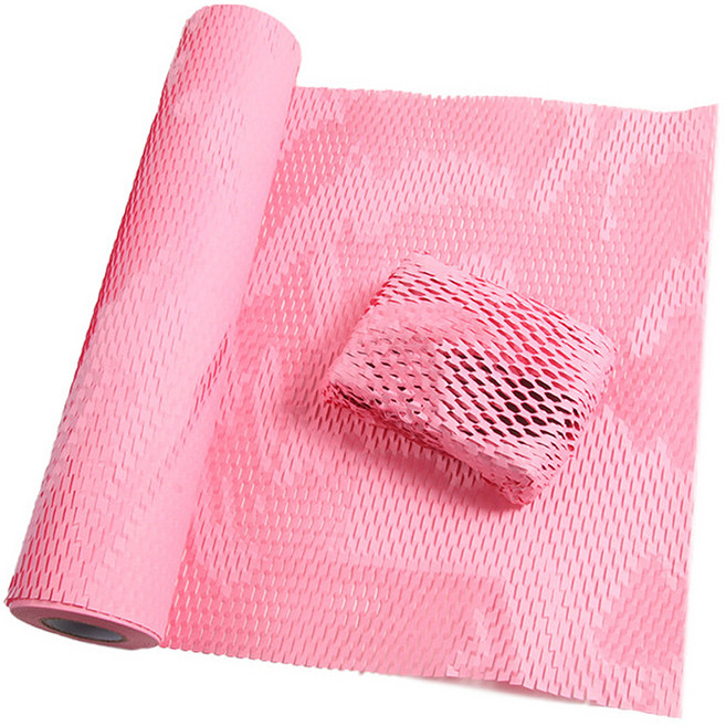 세븐집 종이완충재 버블 크라프트 포장지 30cm x 50m, 핑크, 1개