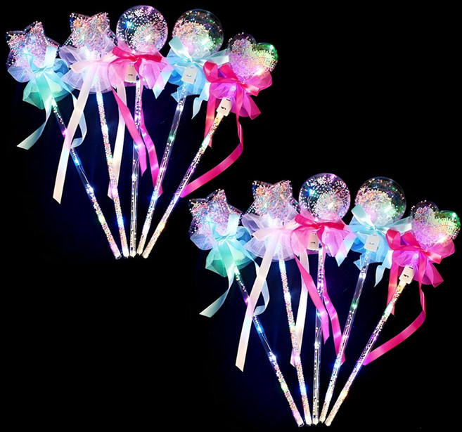 파티 콘서트 벌크형 매직 LED 응원봉, 별, 10개