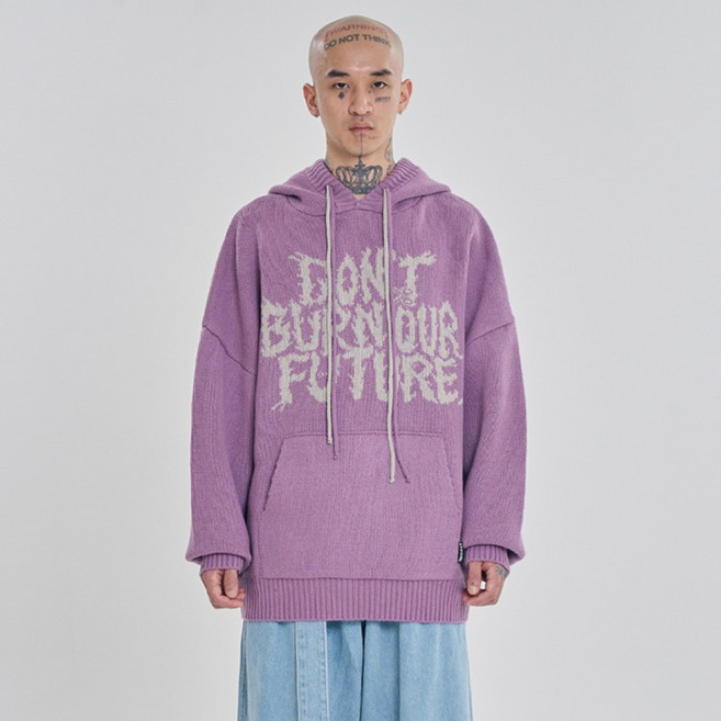아조바이아조 DBOF Wool Knit Hoodie PB234KN002