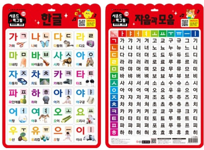 사운드 벽그림 한글&자음과모음, 지원, 도서