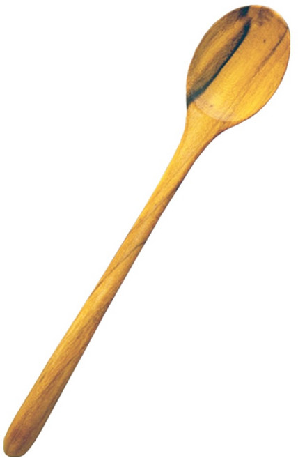 스와하 코팅을 하지 않은 티크 원목 숟가락, 1개, 단품