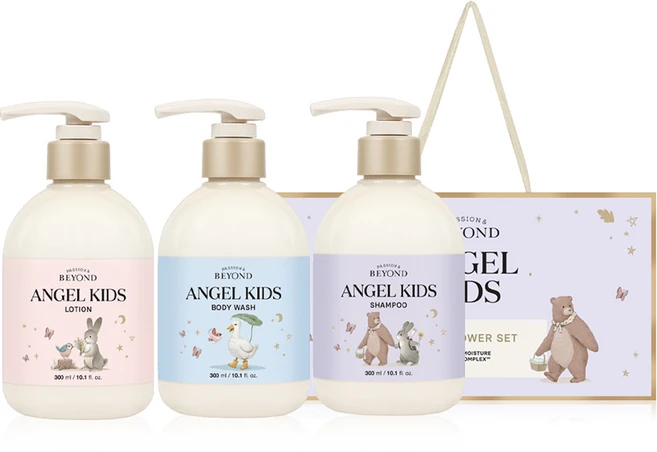 비욘드 엔젤 키즈 샤워 3종 세트, 1세트 - 쿠팡
