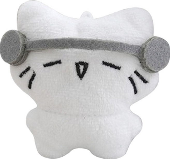 다다랜드 힙 고양이 키링, 7.5cm, 헤드셋 고양이, 1개