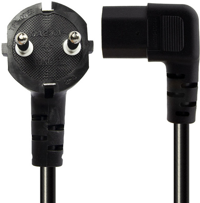 솔탑 ㄱ자 우측 꺽임 AC코드 PC 전원 플러그 파워케이블 SOLTOP-2144, 1개, 3m