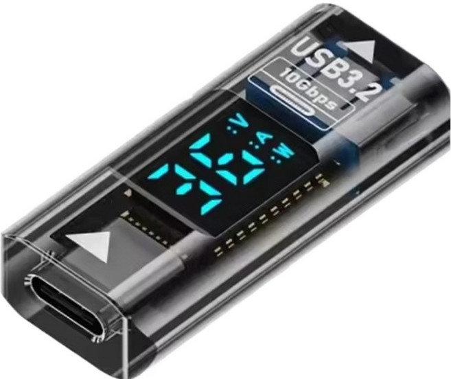 호후 C타입-A타입 USB LED 미니 변환 암단자 스피드어댑터 젠더, 라이트블랙, 1개, 38mm