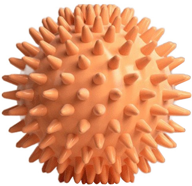 근육이완 요가 피트니스 마사지볼, 오렌지, 1개