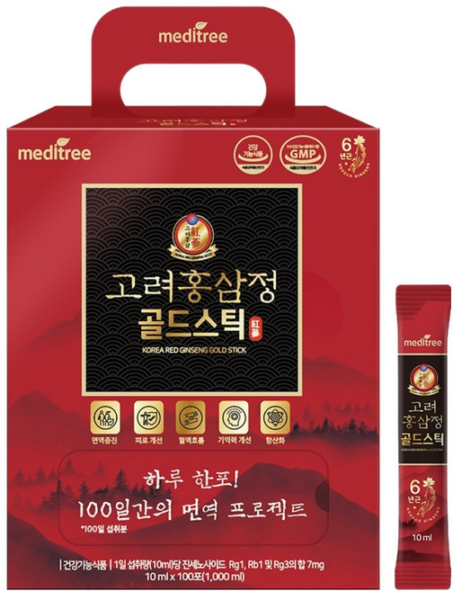 메디트리 고려 홍삼정 골드 스틱 100p, 1개, 1L