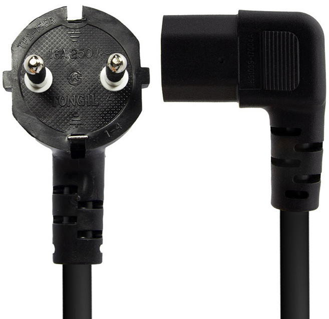 soltop L型右彎 高容量 16A PC 電源插頭 電源線 SOLTOP-2147, 1個, 3m