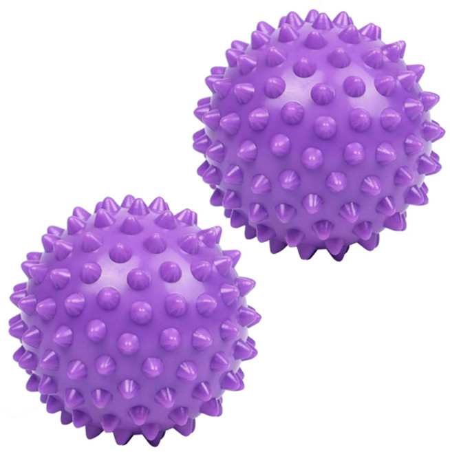 밸런스 마사지볼 요가 필라테스 땅콩볼, 퍼플, 2개