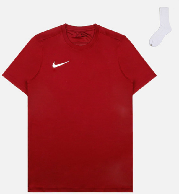 Nike 男士 Dri-FIT Swoosh 短袖 T 恤 BV6708 + Well-done 襪子組