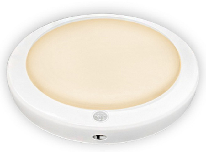 LED 방습 스마트 원형 센서등 15W, 화이트 + 전구색, 1개