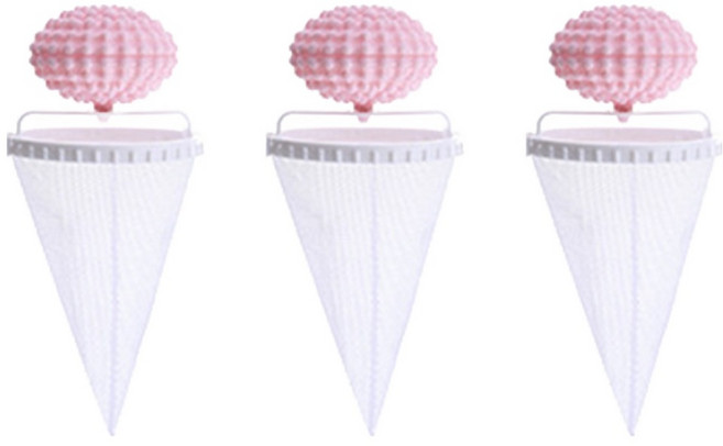 타미나요 깔끔한 세탁기 먼지제거 머리카락 거름망, 핑크, 3개