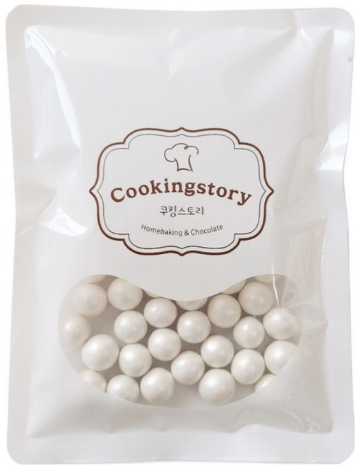 쿠킹스토리 럭스 펄 초콜릿 장식물 펄화이트, 50g, 1개
